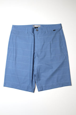 Mens Travis Mathew blue golf shorts, size 34 (price reduced: was $30)