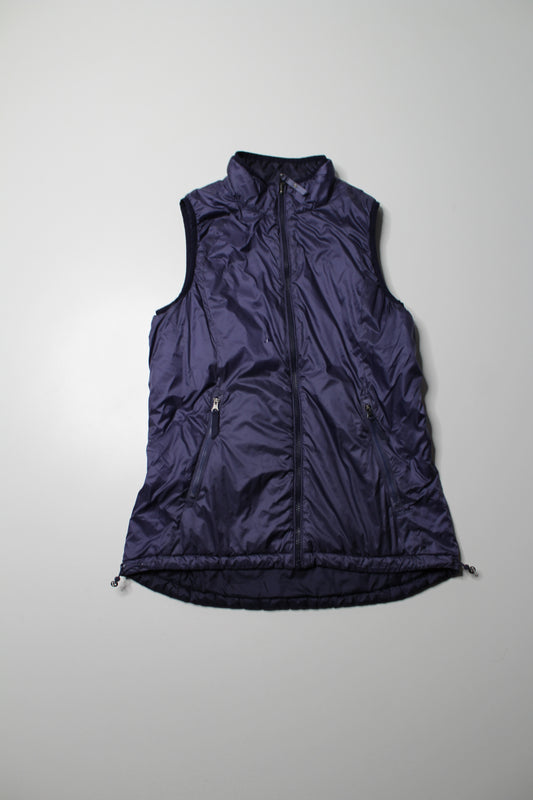 Lululemon deep indigo ‘layer up’ vest, size 8 *reversible