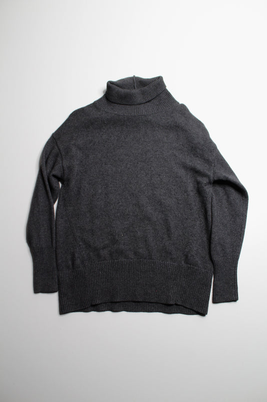 Aritzia Babaton dark grey wool/cashmere turtleneck sweater, size medium