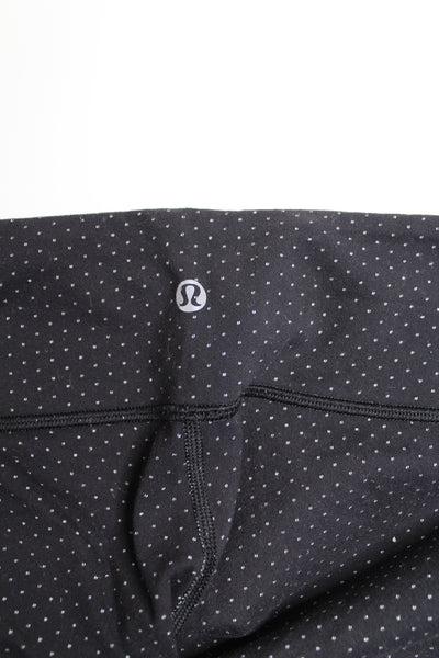 Lululemon black / mini white polka dot wunder under leggings, size 4 (price reduced: was 48)