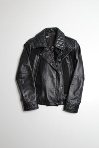 Bano eeMee (Canadian designer) black moto leather jacket, size 6 (additional 20% off)