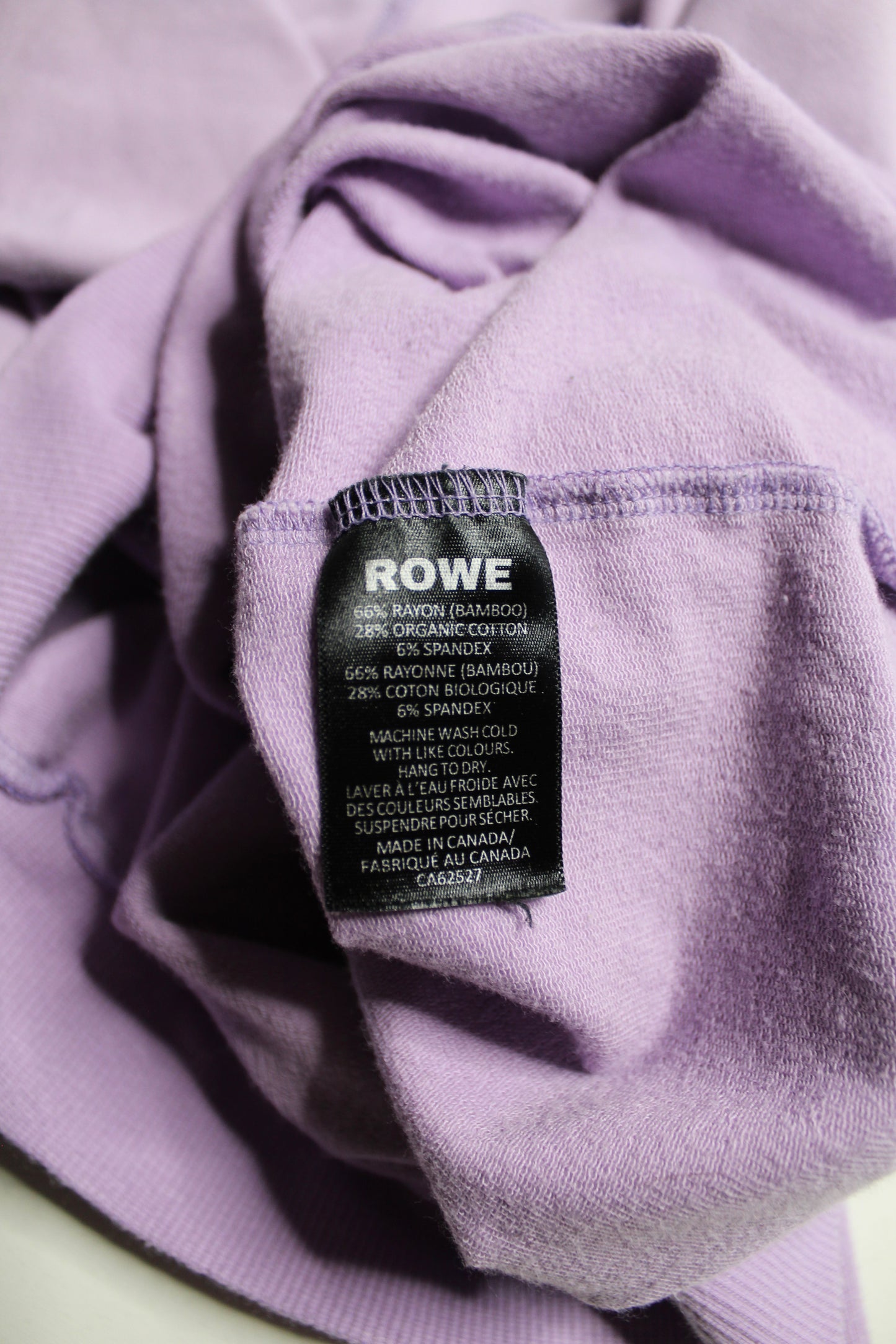 Rowe lilac sweatshirt, size large
