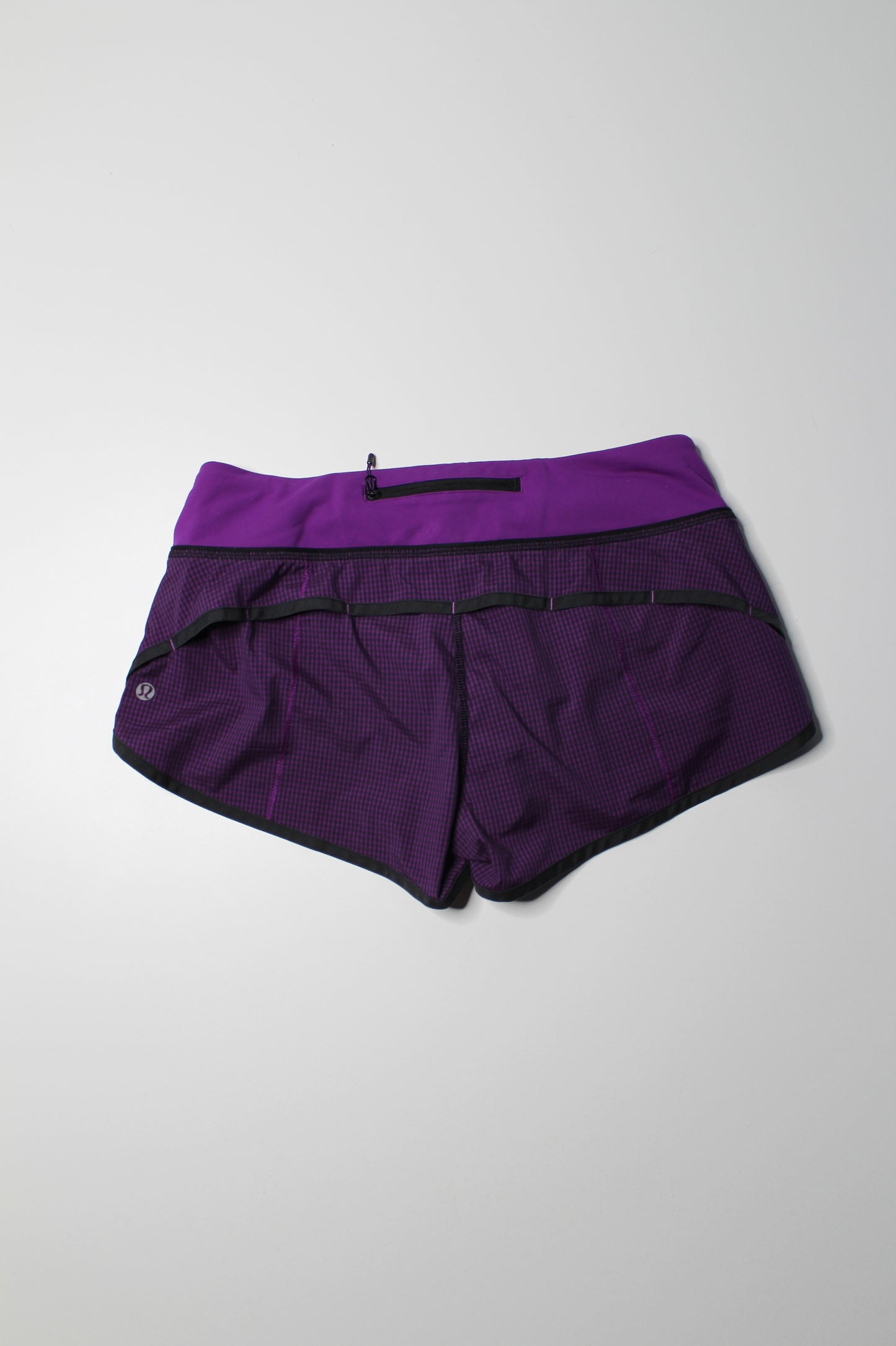 Lululemon purple 'speed' shorts, size 6
