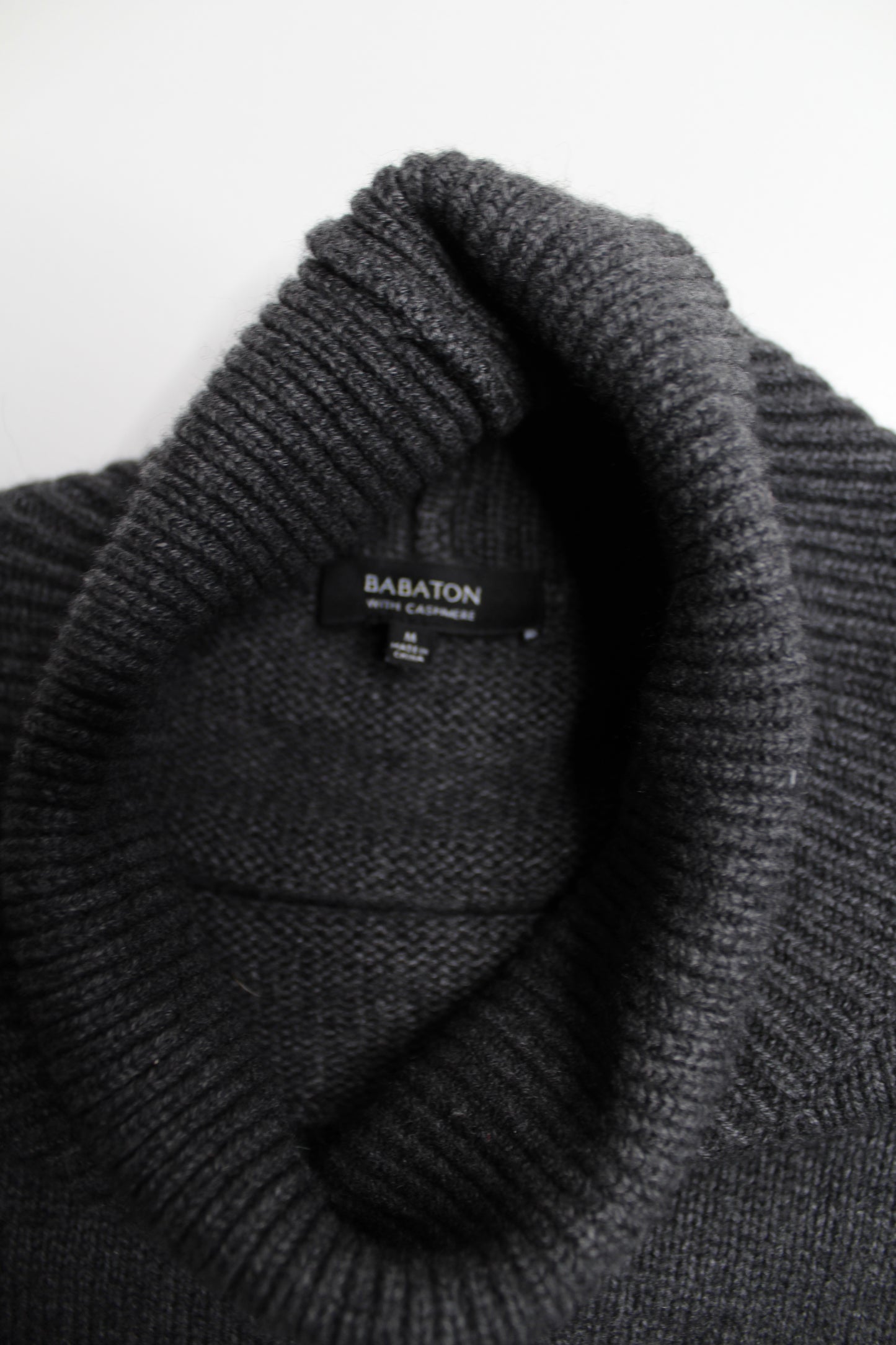 Aritzia Babaton dark grey wool/cashmere turtleneck sweater, size medium (sale: was $30)