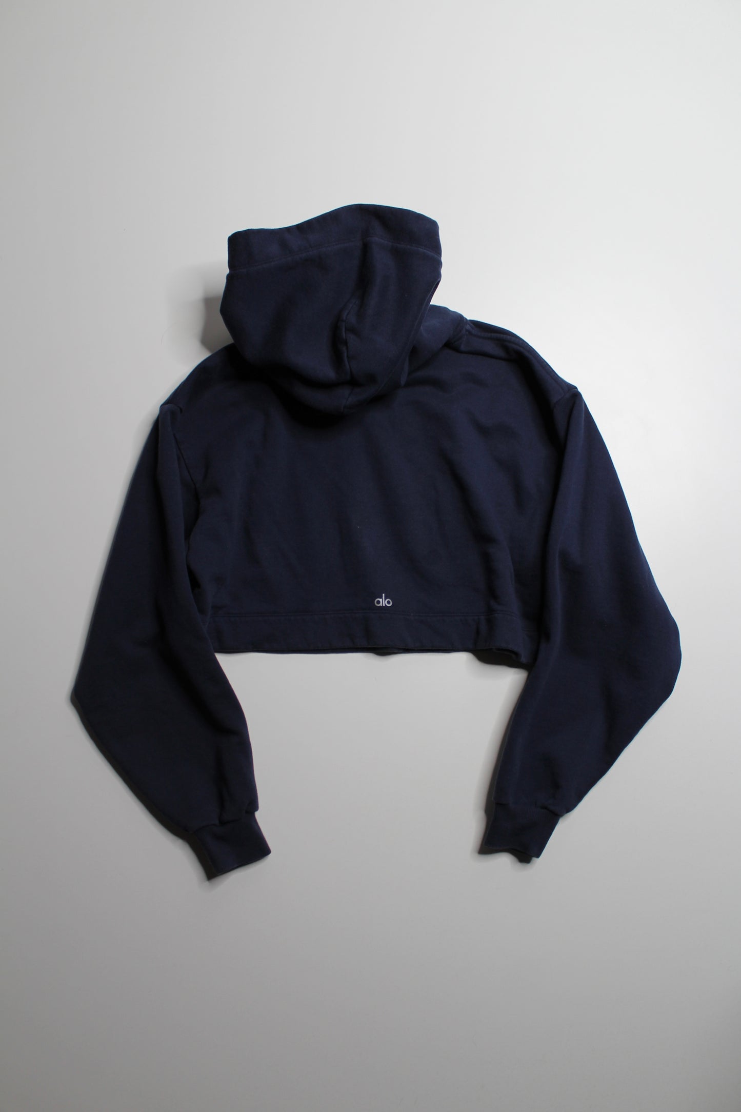 Alo Yoga navy cropped hoodie, no size. Fits like medium (sale: was $68)