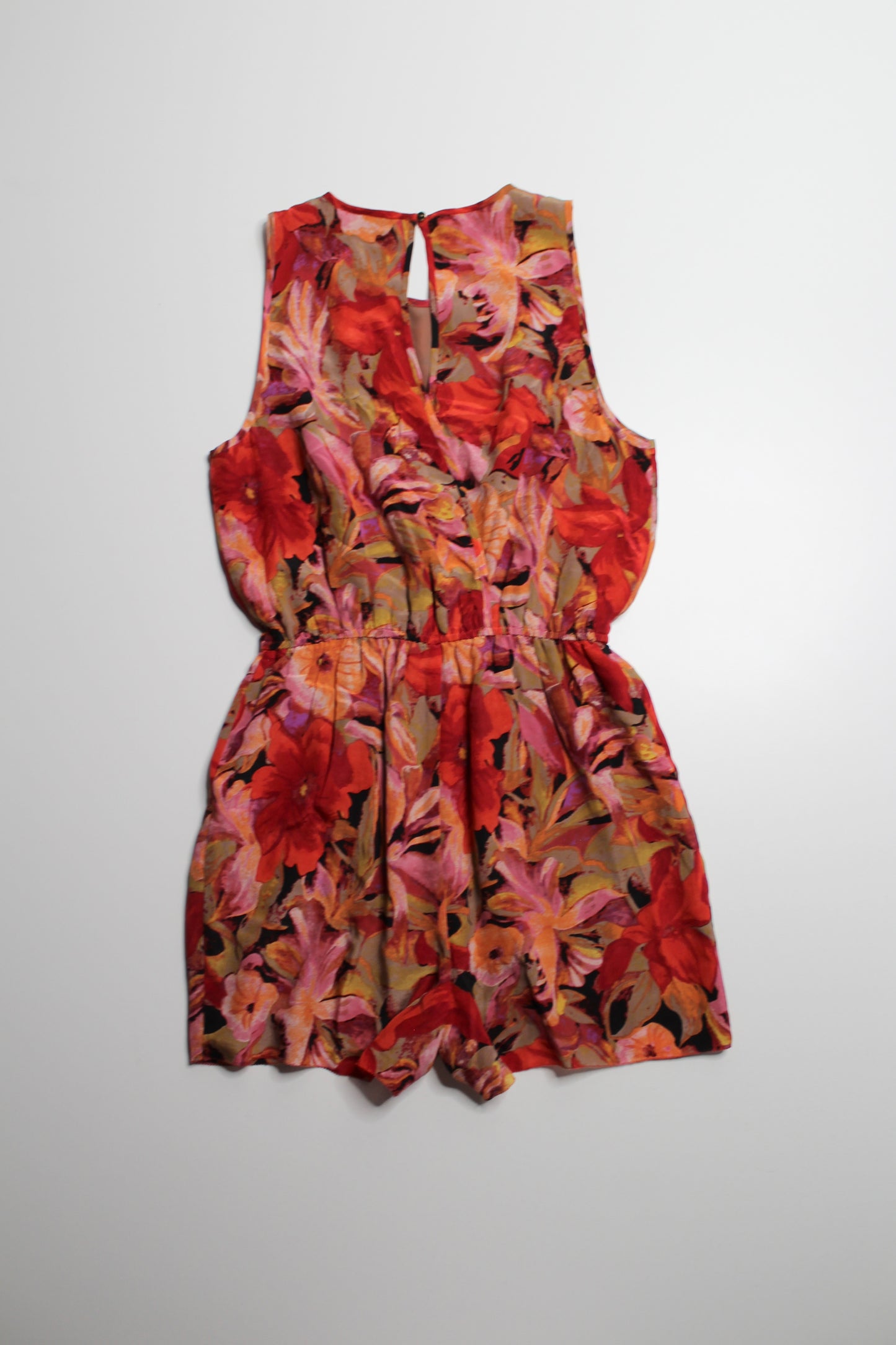 Aritzia silk floral ‘rive’ shorts romper, size large