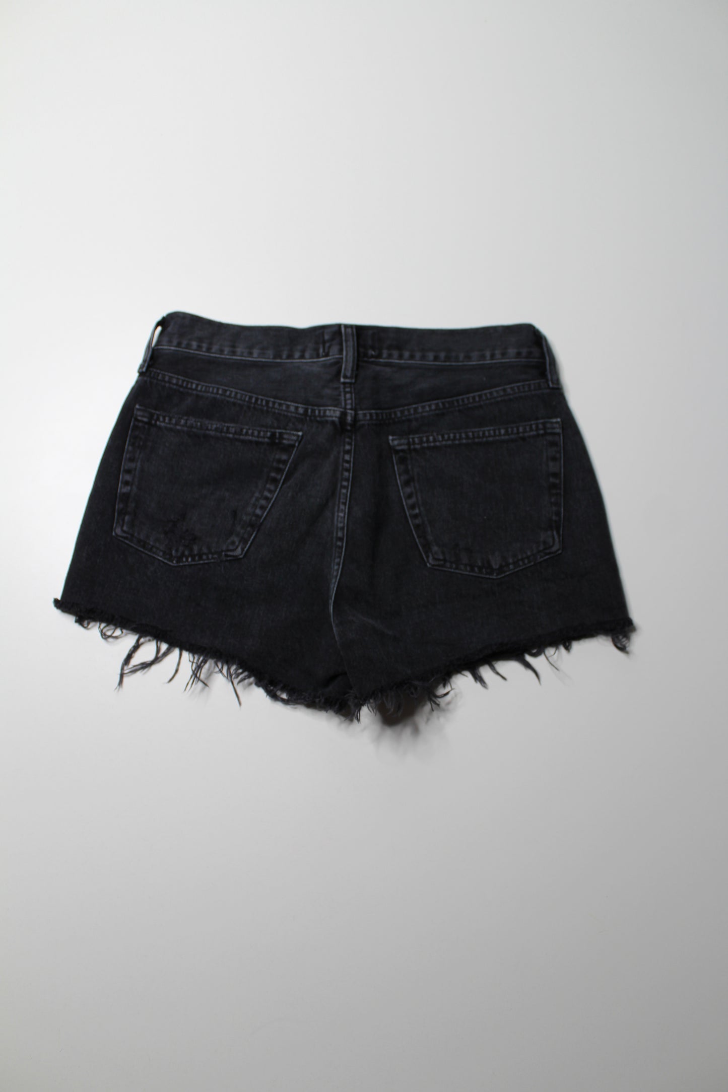 AGOLDE black wash high rise cut off ‘parker’ jean shorts, size 27 (price reduced: was $78)