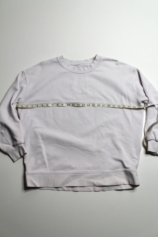 Lululemon light purple ‘perfectly oversized’ crew, no size. Fits like 8