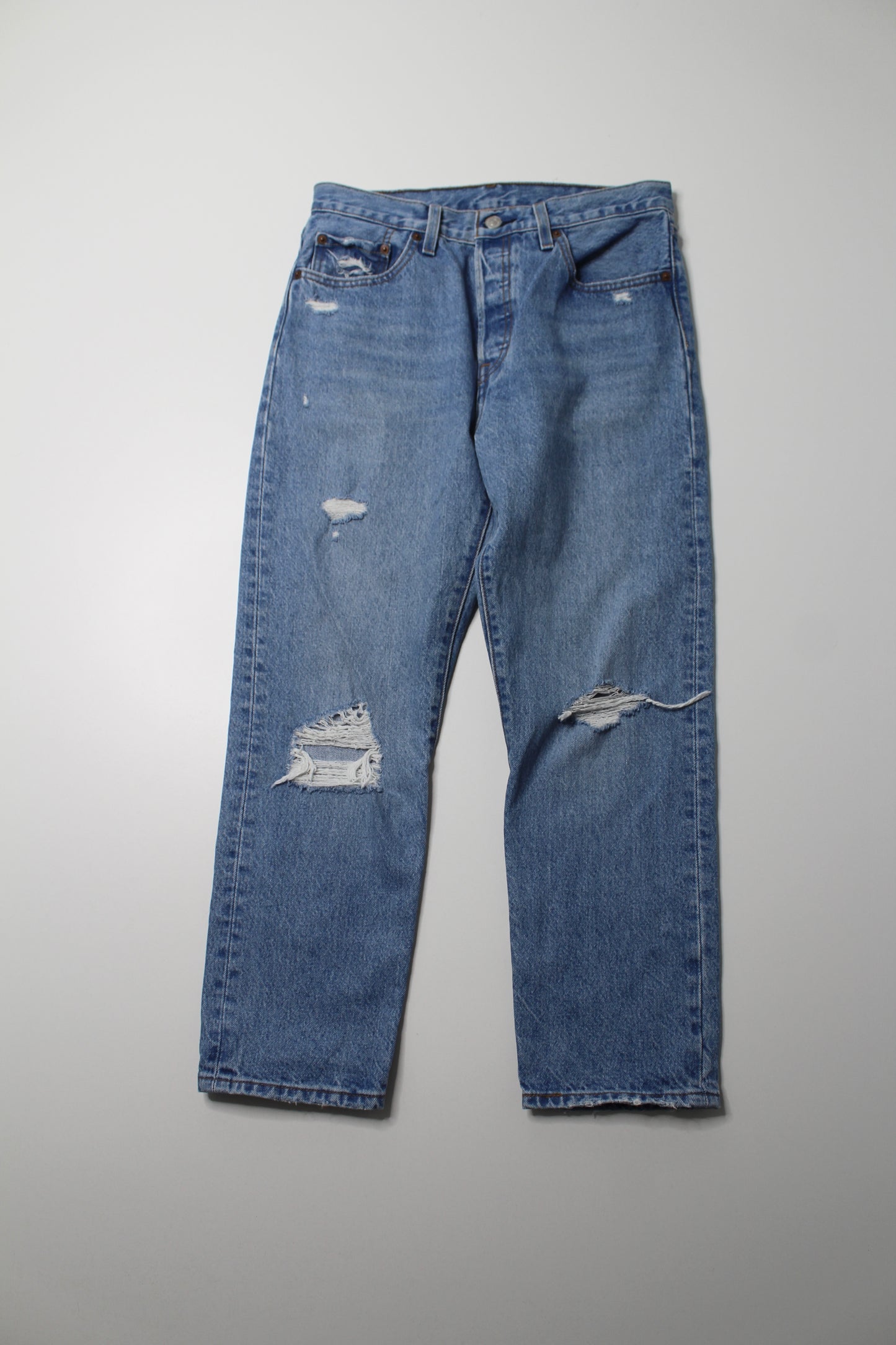 Levi's high rise ‘501 straight’ leg jeans, size 28