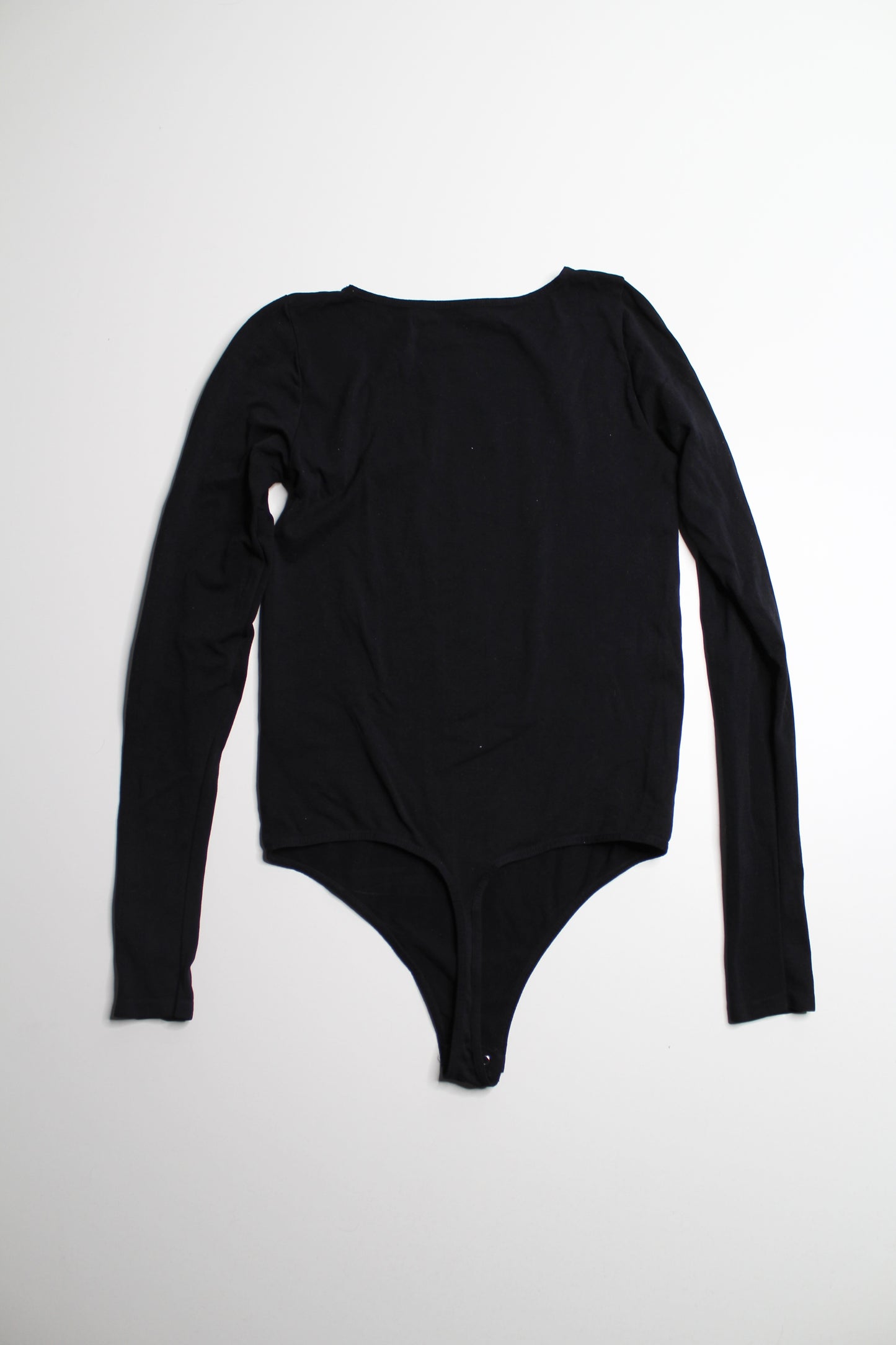 Free People intimately black seamless long sleeve bodysuit, size xs/s