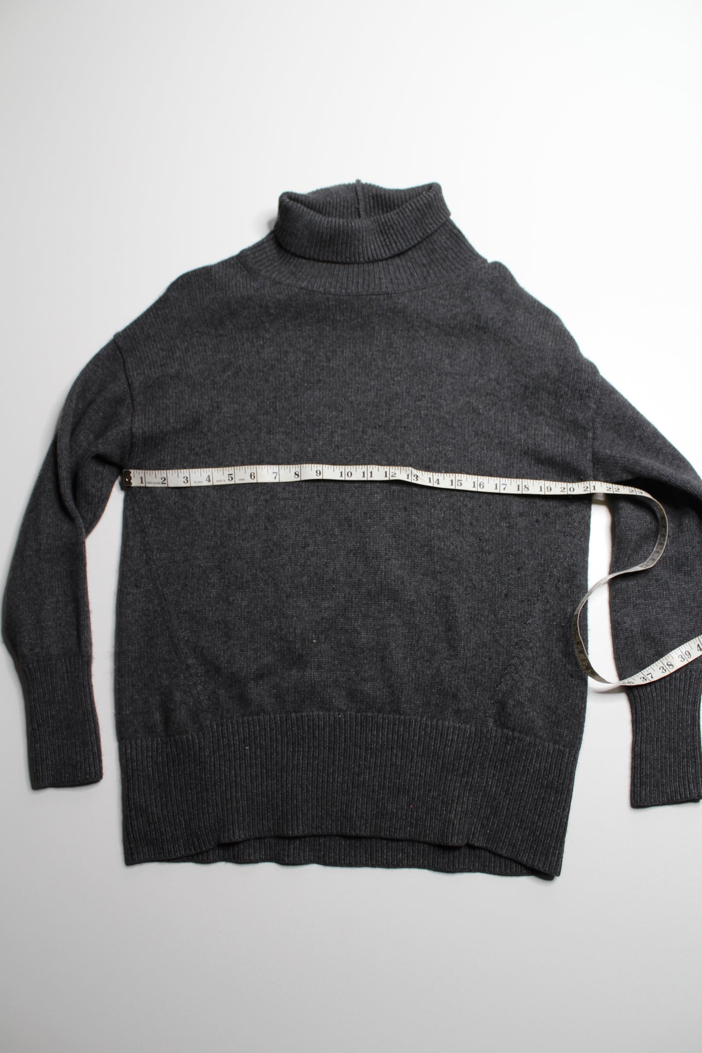 Aritzia Babaton dark grey wool/cashmere turtleneck sweater, size medium (sale: was $30)