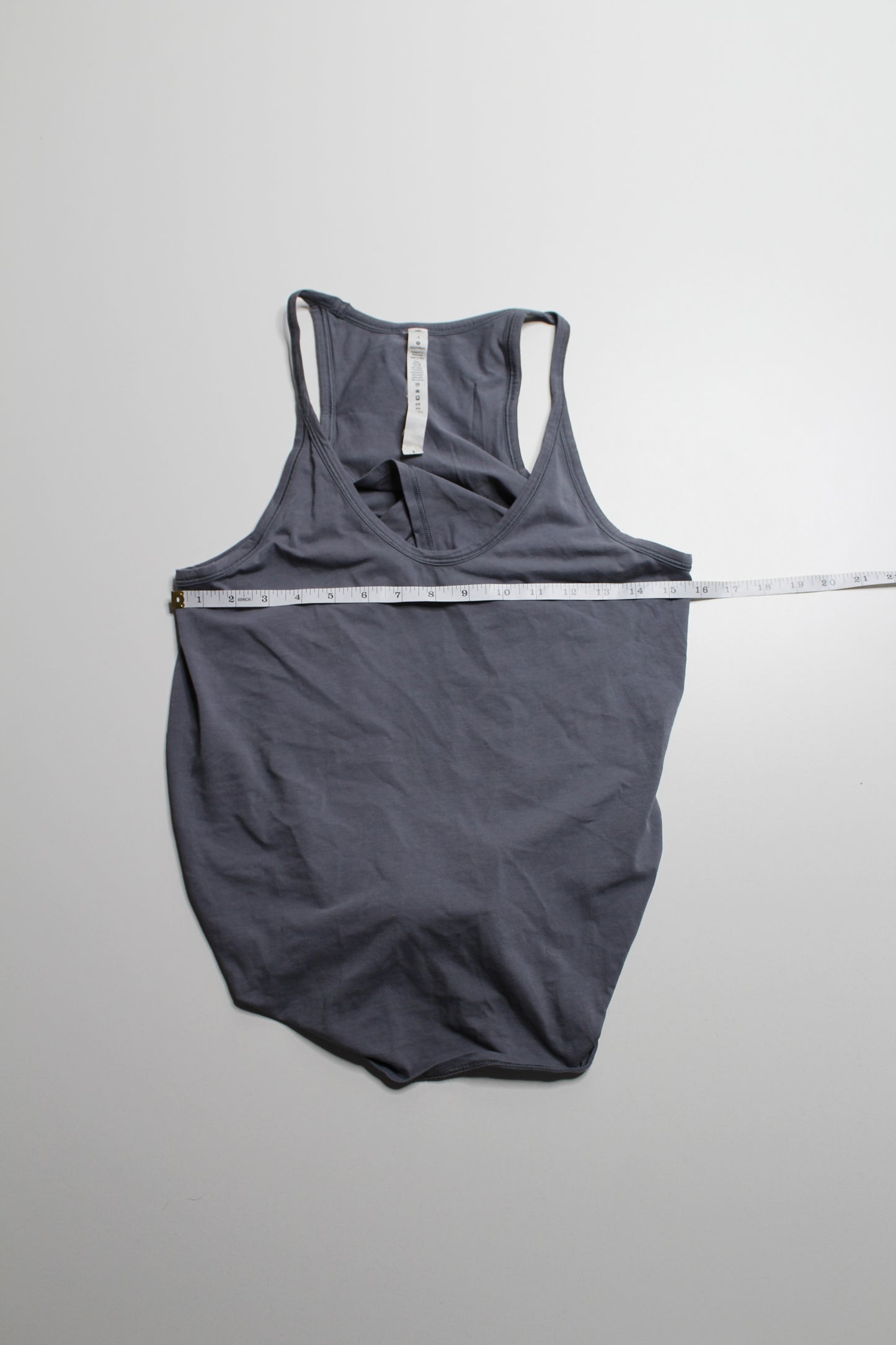 Lululemon grey tie back tank, size 4 (fits 4/6) (was $25)