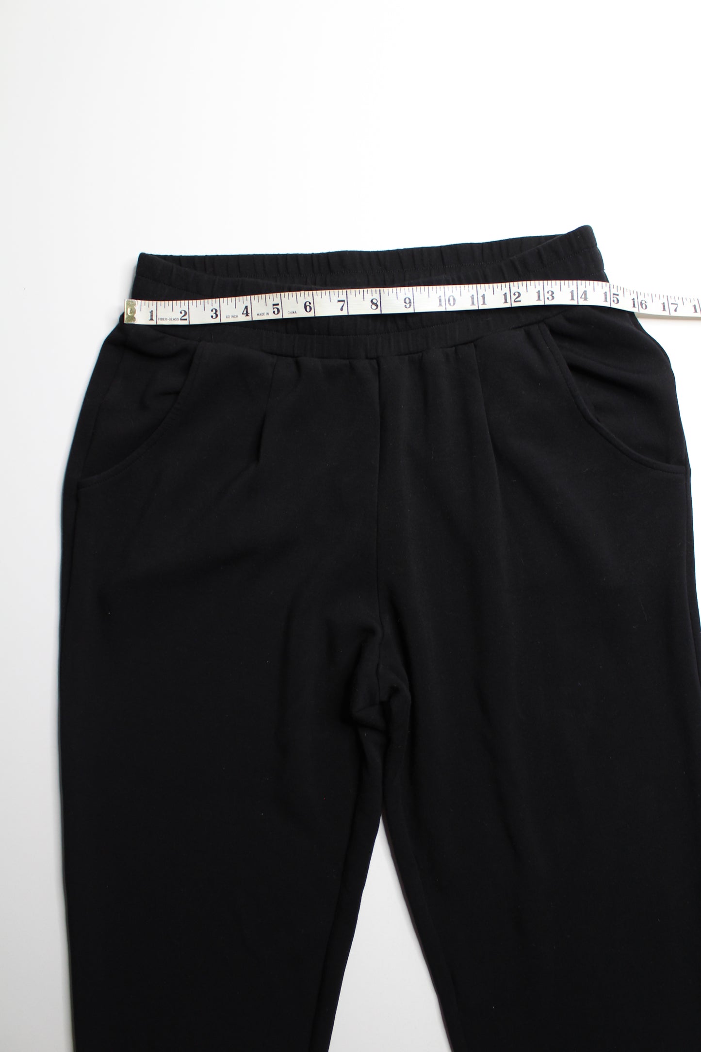 Varley black 'rolled cuff' double soft jogger, size medium *matching sweater available