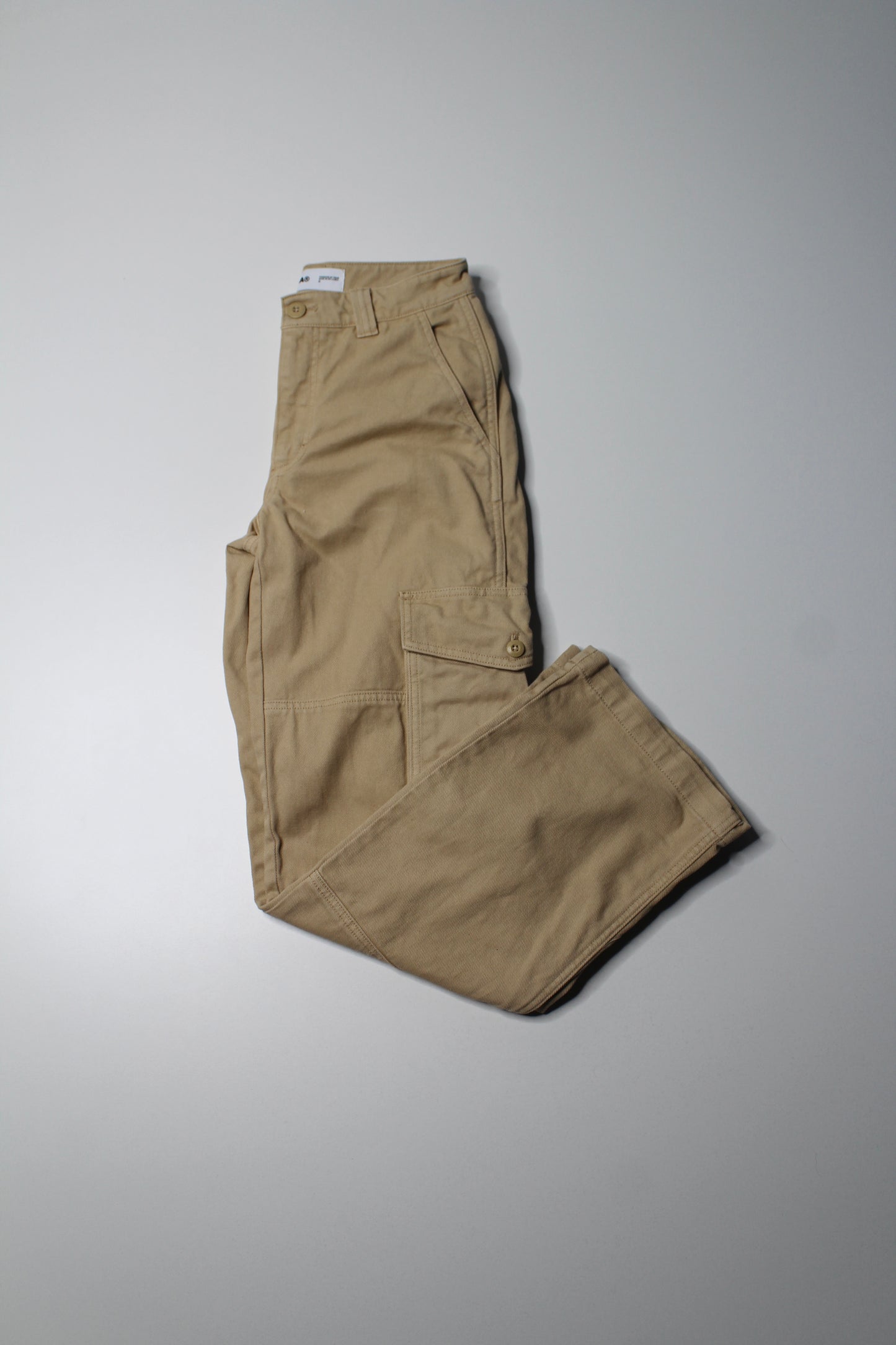 Aritzia TNA tan wide leg cargo pant, size 0 (size 24)