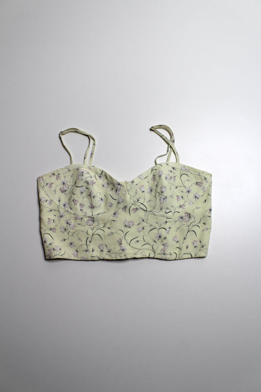Aritzia Sunday Best yellow ‘Bonnie’ bustier cropped tank, size medium