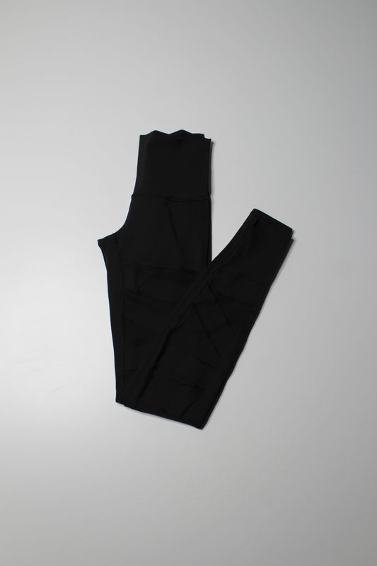 Lululemon black ‘wunder under’ tech mesh legging, size 4 (31”)
