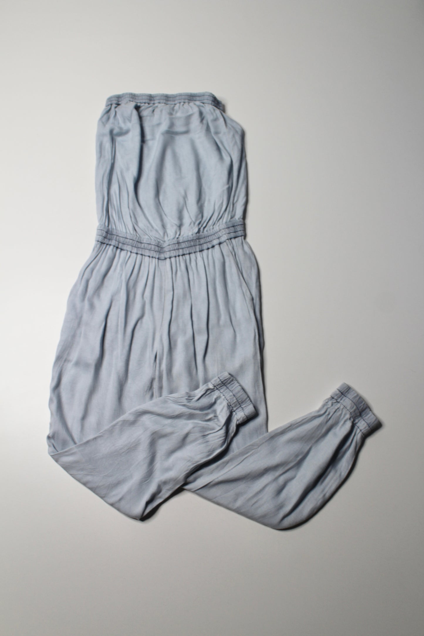 Aritzia Azuze Skies light blue strapless jumpsuit, size xxsmall