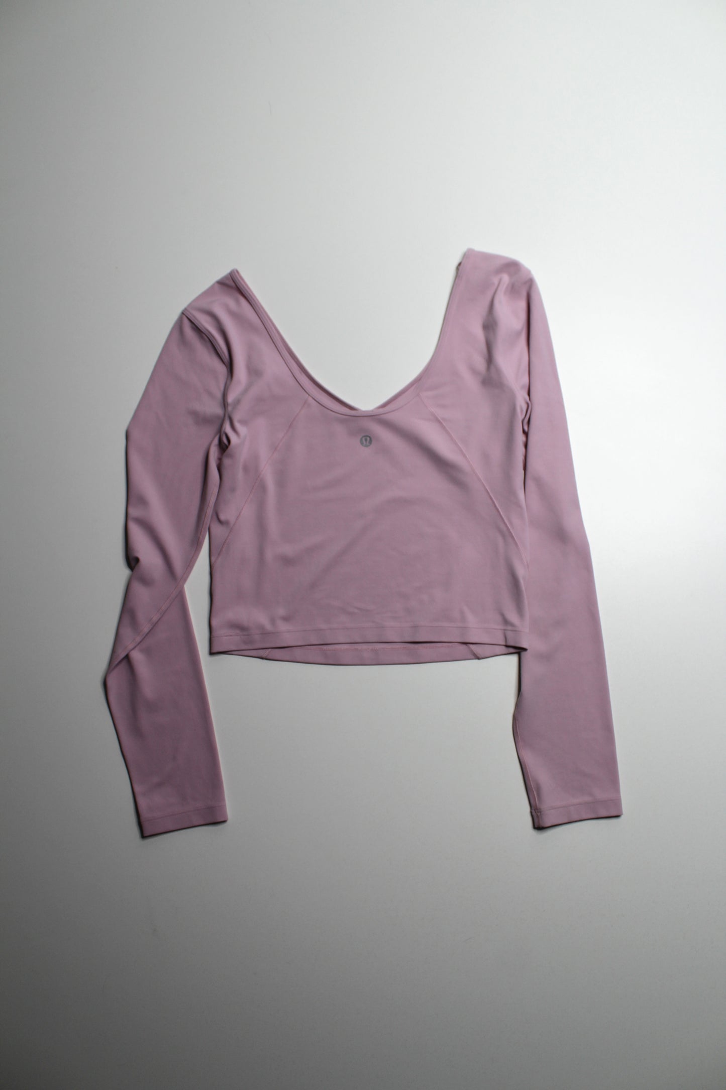 Lululemon pink peony ‘align’ v neck long sleeve, no size. Fits like 6