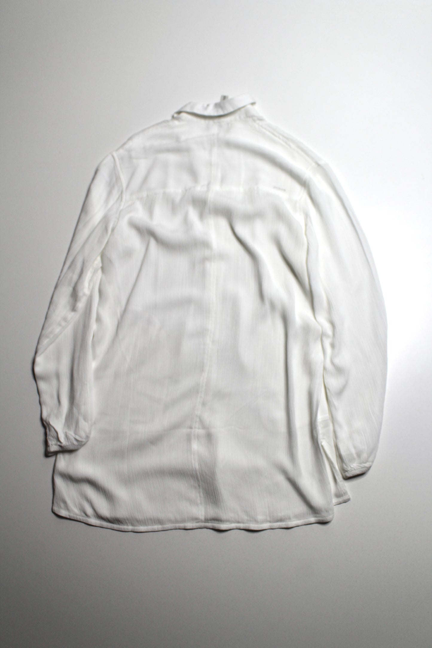 Prana white ‘fernie’ button up long sleeve, size xs