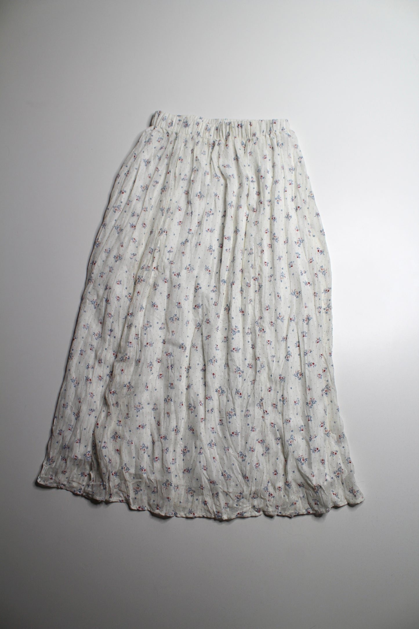 Missa Masa white floral crinkle skirt, one size