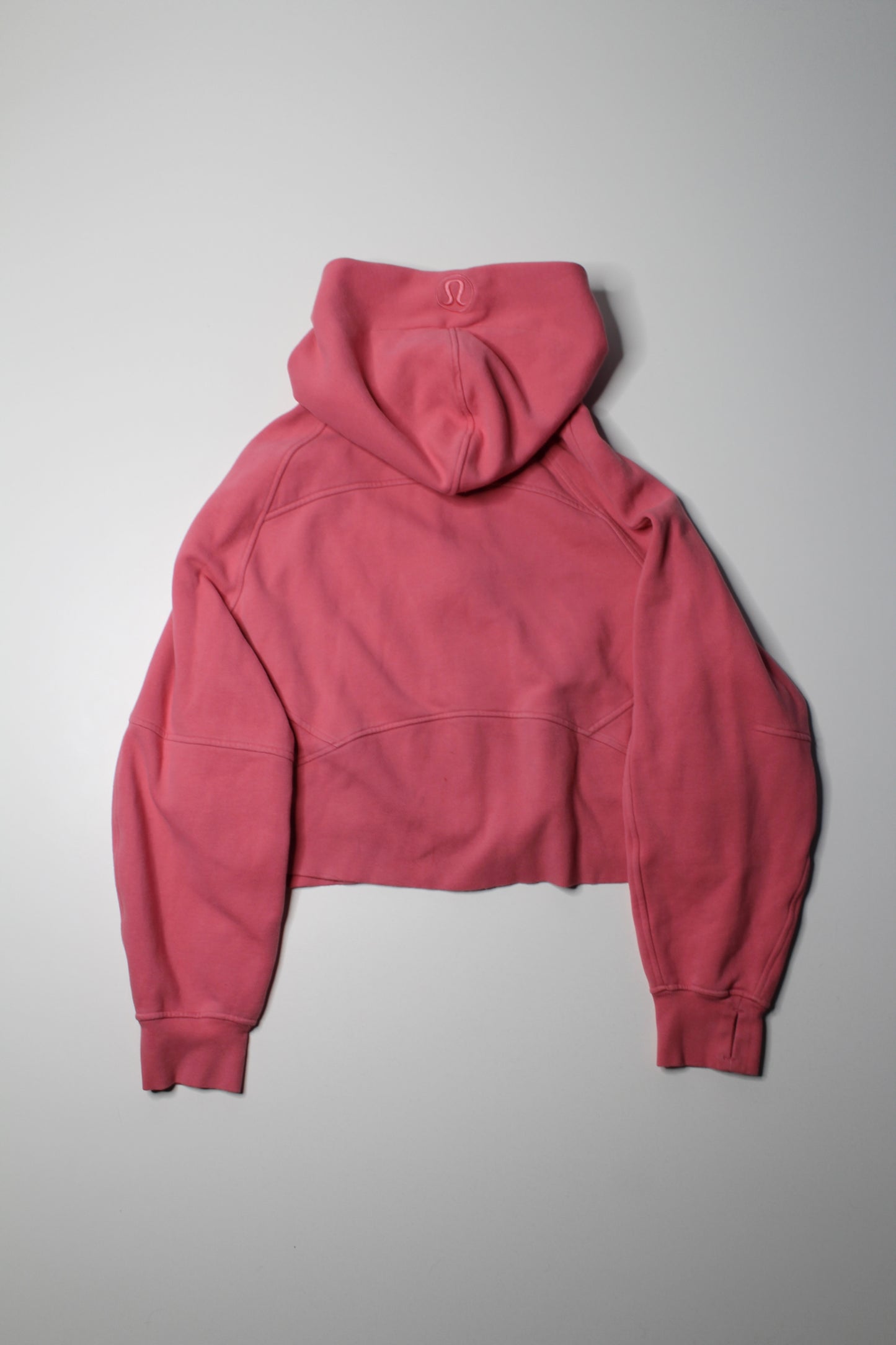 Lululemon pink blossom ‘scuba oversized full zip’ hoodie, size XL/XXL (fits 10/12)