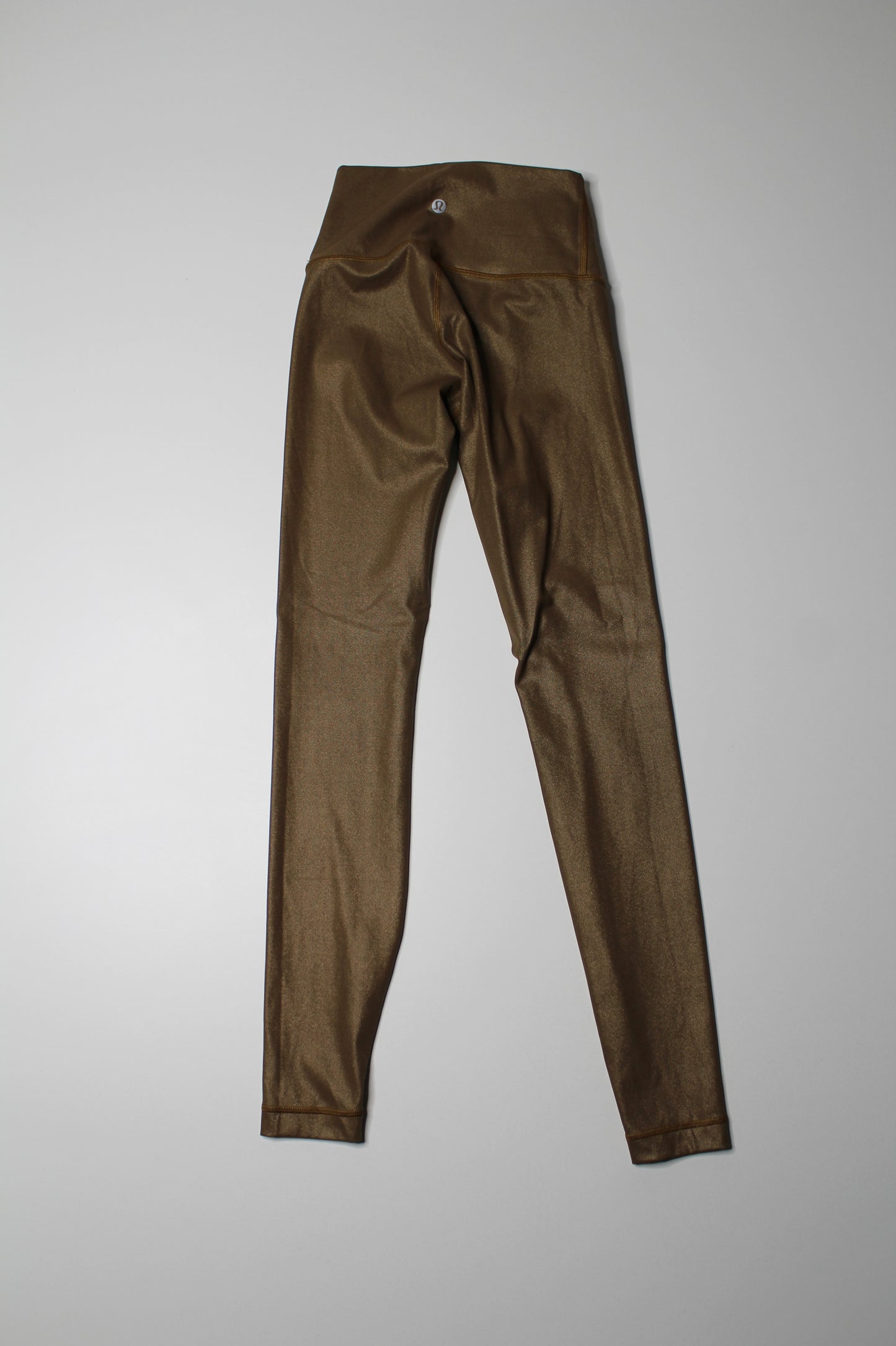 Lululemon matte copper foil ‘wunder under’ leggings, size 2 (matching bra available)