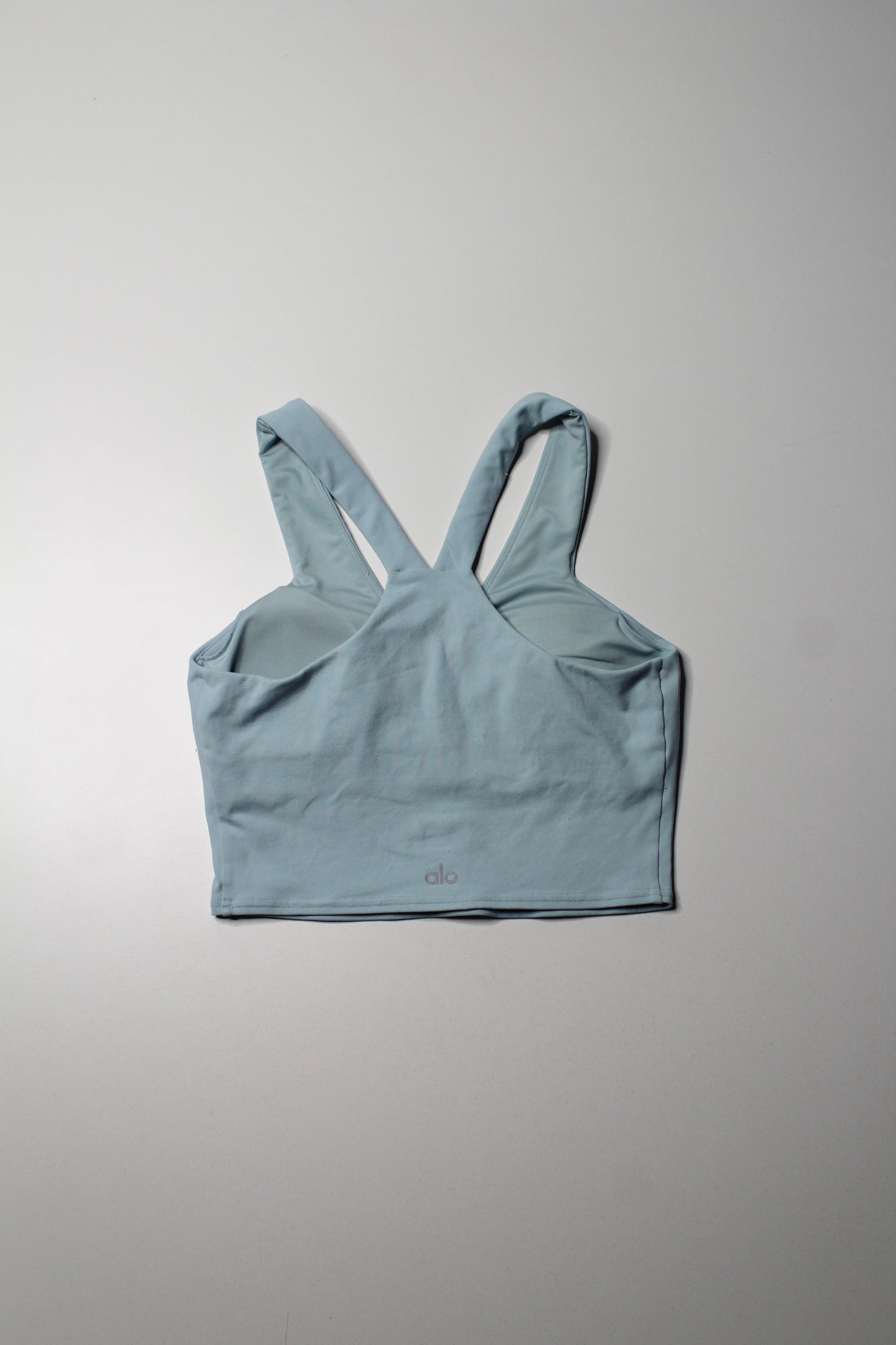 Alo Yoga light blue ‘airbrush real bra’ tank, size small (additional 10% off)