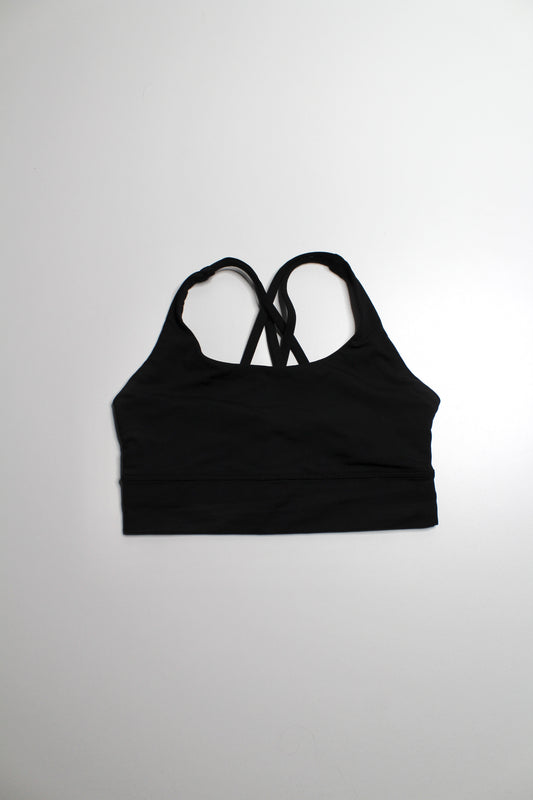 Lululemon black 'energy' bra, size 8 *long line