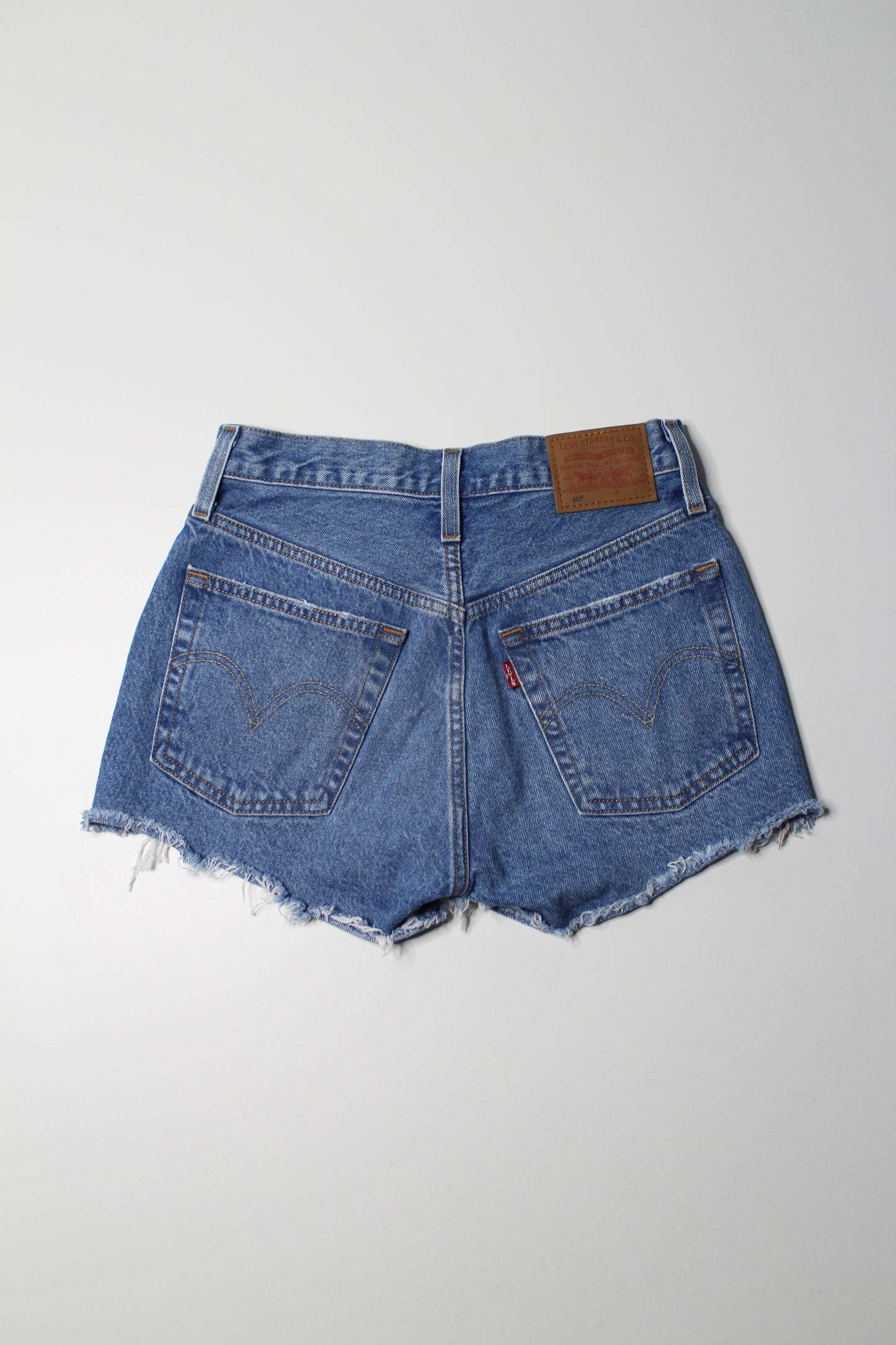 Levi’s high rise cut off jean shorts, size 25