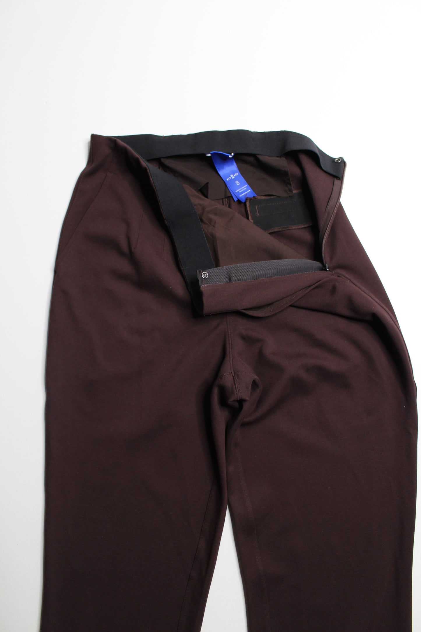 Kit and Ace dark brown high rise stretch pants, size 8