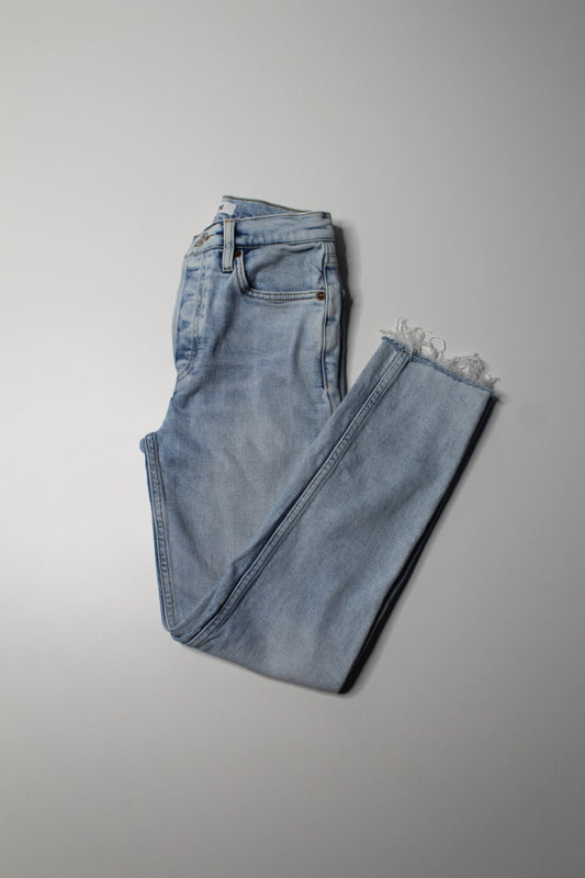 Aritzia RE/DONE light wash skinny jeans, size 25 (26”)