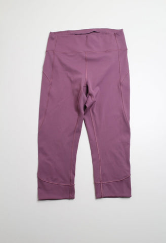 Lululemon vintage plum in movement crop, size 8 (19”) (price reduced: was $48)