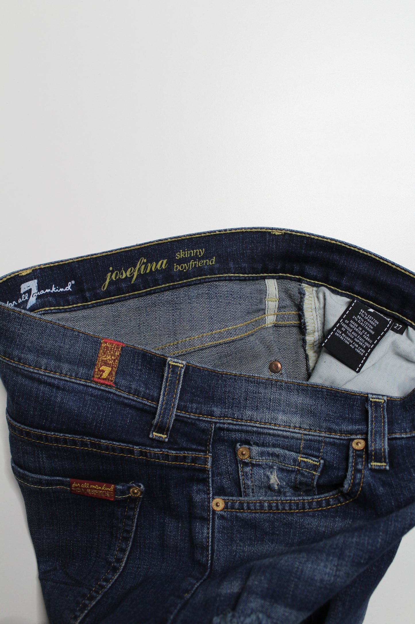 7 For All Mankind josefine boyfriend jeans, size 27