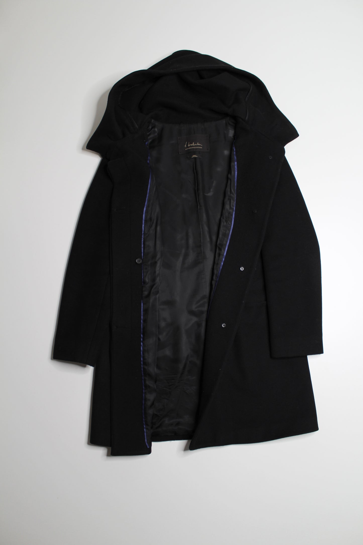 Aritzia T. Babaton black 'Pearce' wool coat, size small (additional 30% off)