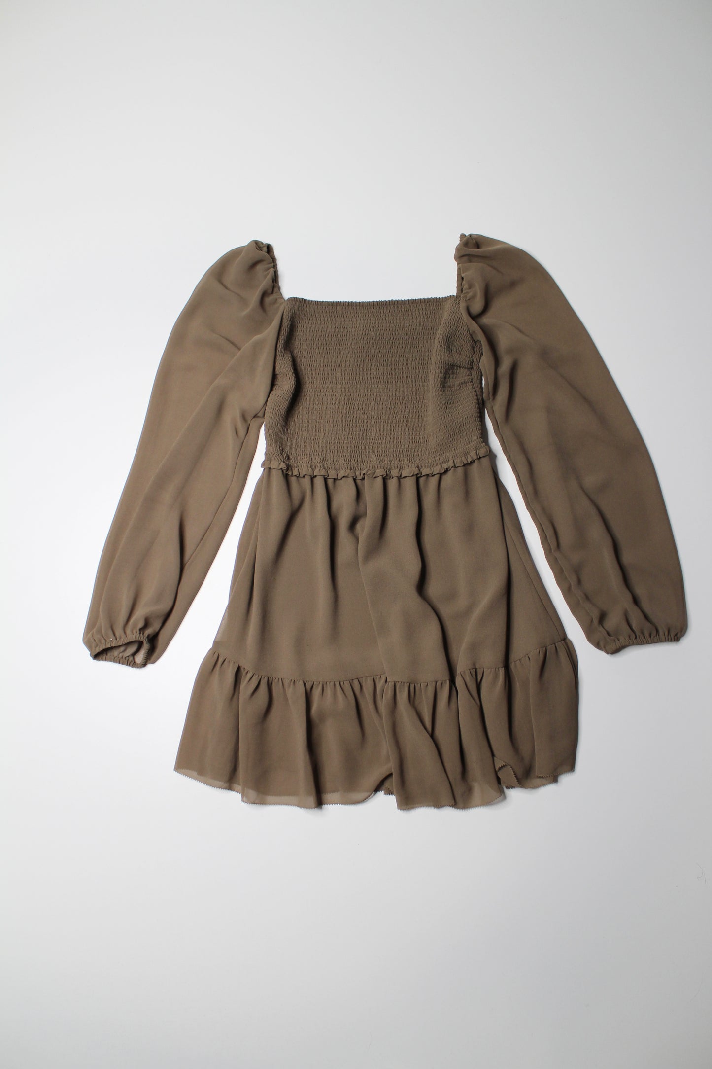 Aritzia Wilfred light brown ‘tempest’ dress, size xs