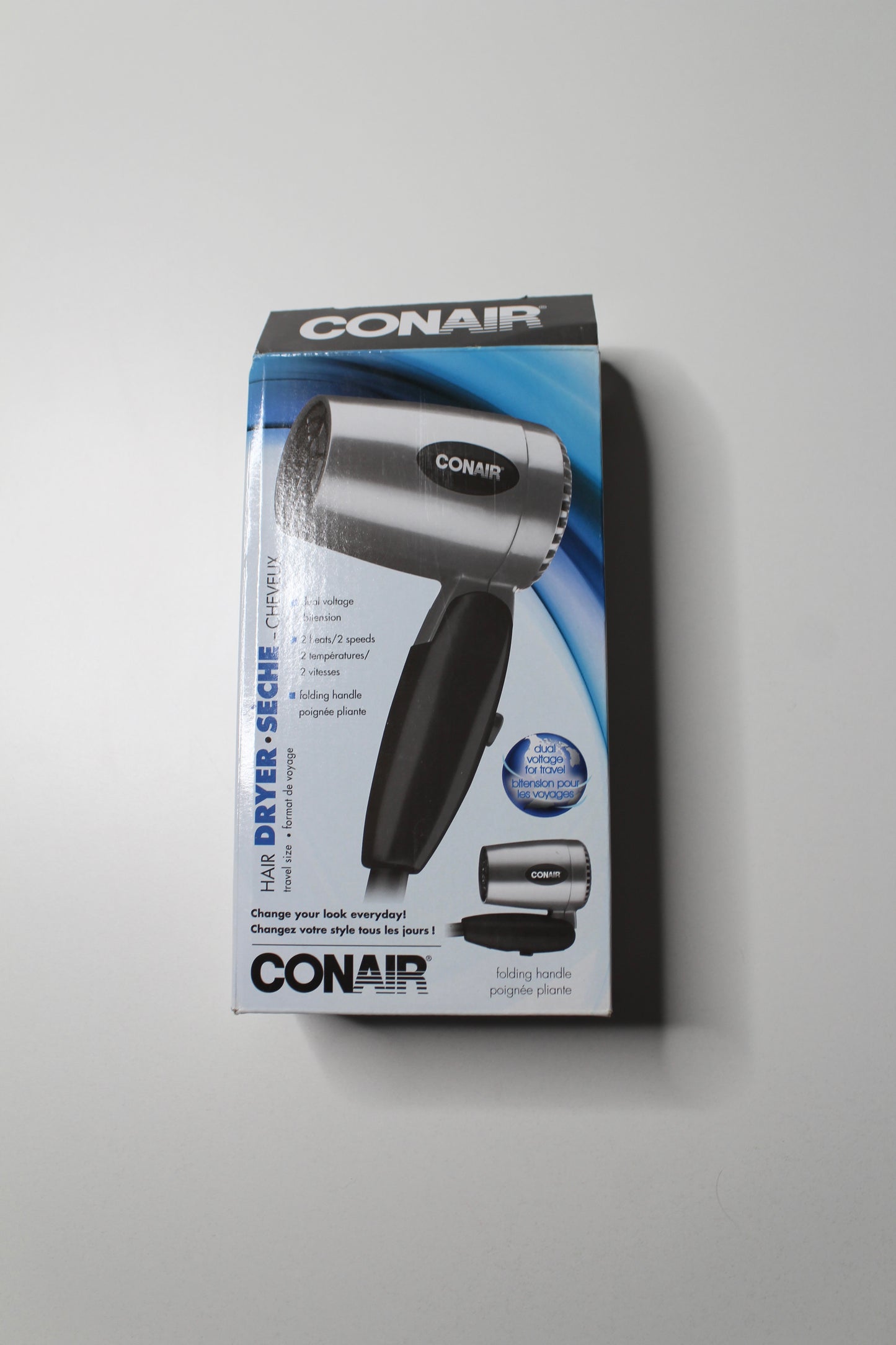 Conair 124AC 1600 watt dual voltage travel hair dryer *new