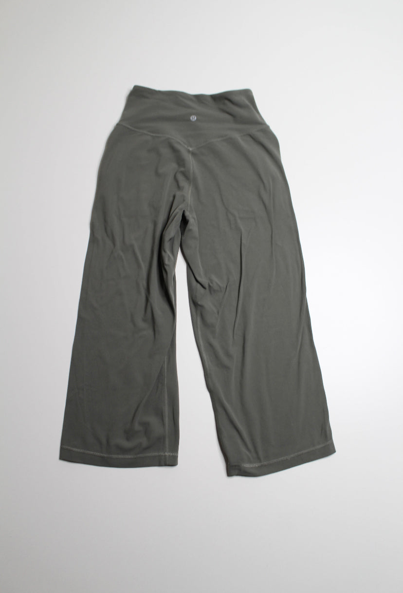 Lululemon grey sage ‘align’ wide leg crop, size 6 (23") (price reduced: was $48)