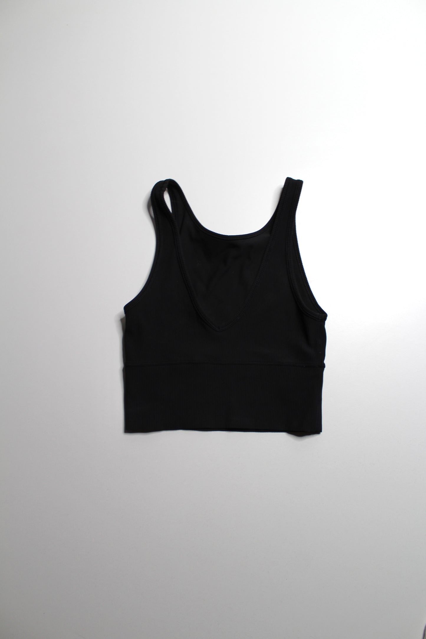 Lululemon black reversible ‘power pivot’ tank, Size 4 *ribbed