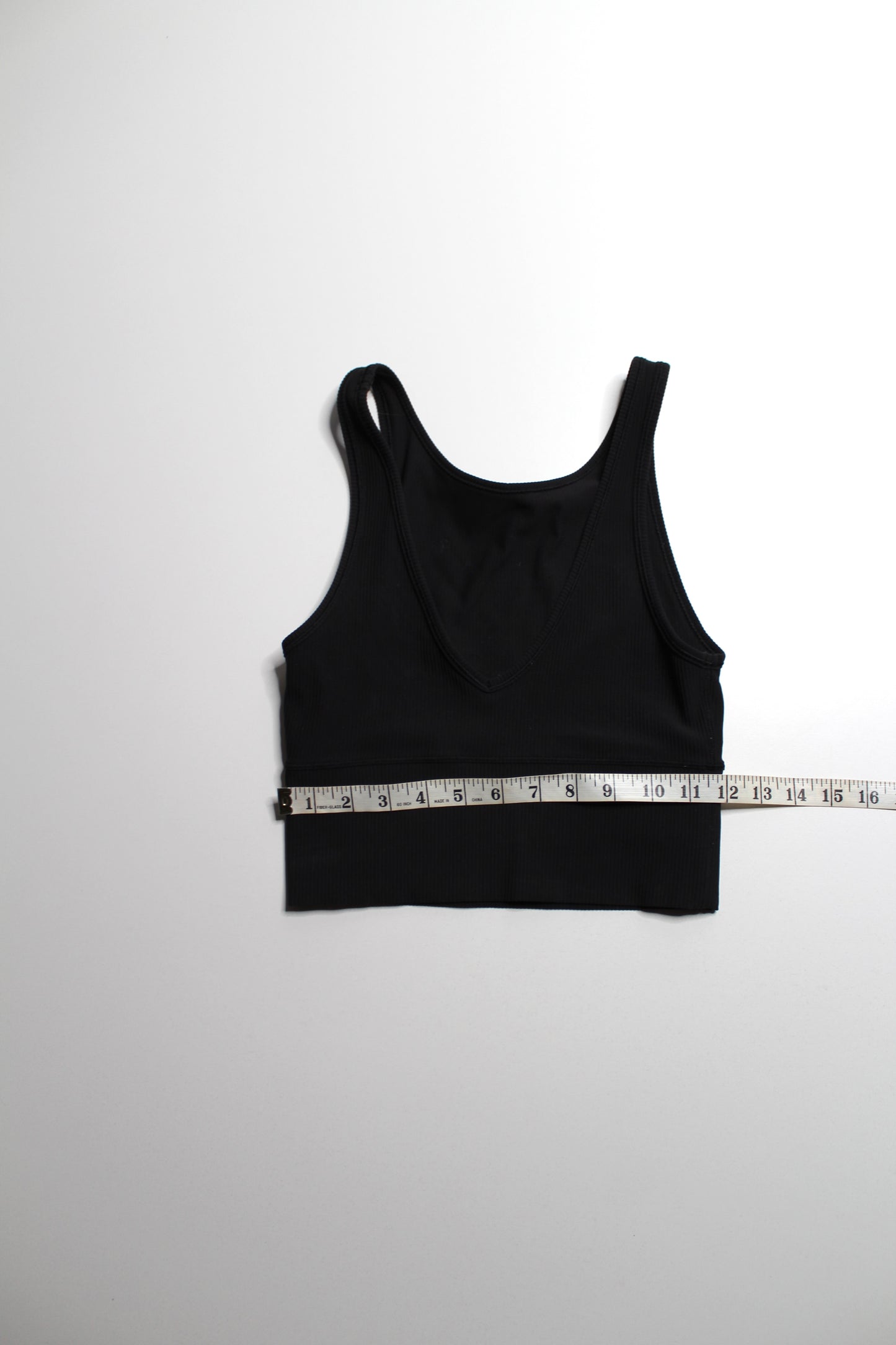 Lululemon black reversible ‘power pivot’ tank, Size 4 *ribbed