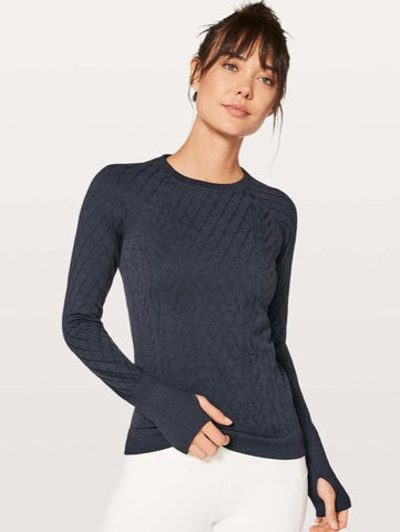 Lululemon midnight navy restless pullover long sleeve, no size. Fits like xs (fits 2/4) (price reduced: was $48)