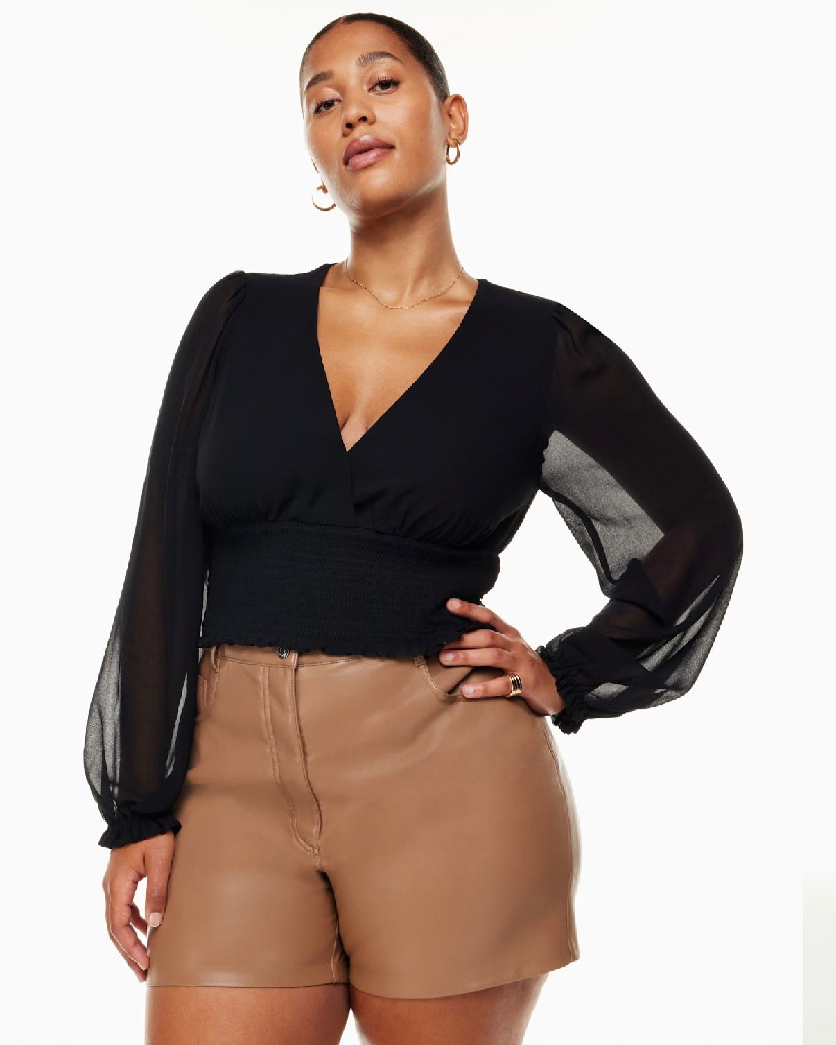 Aritzia Wilfred black ‘wistful’ blouse, size medium