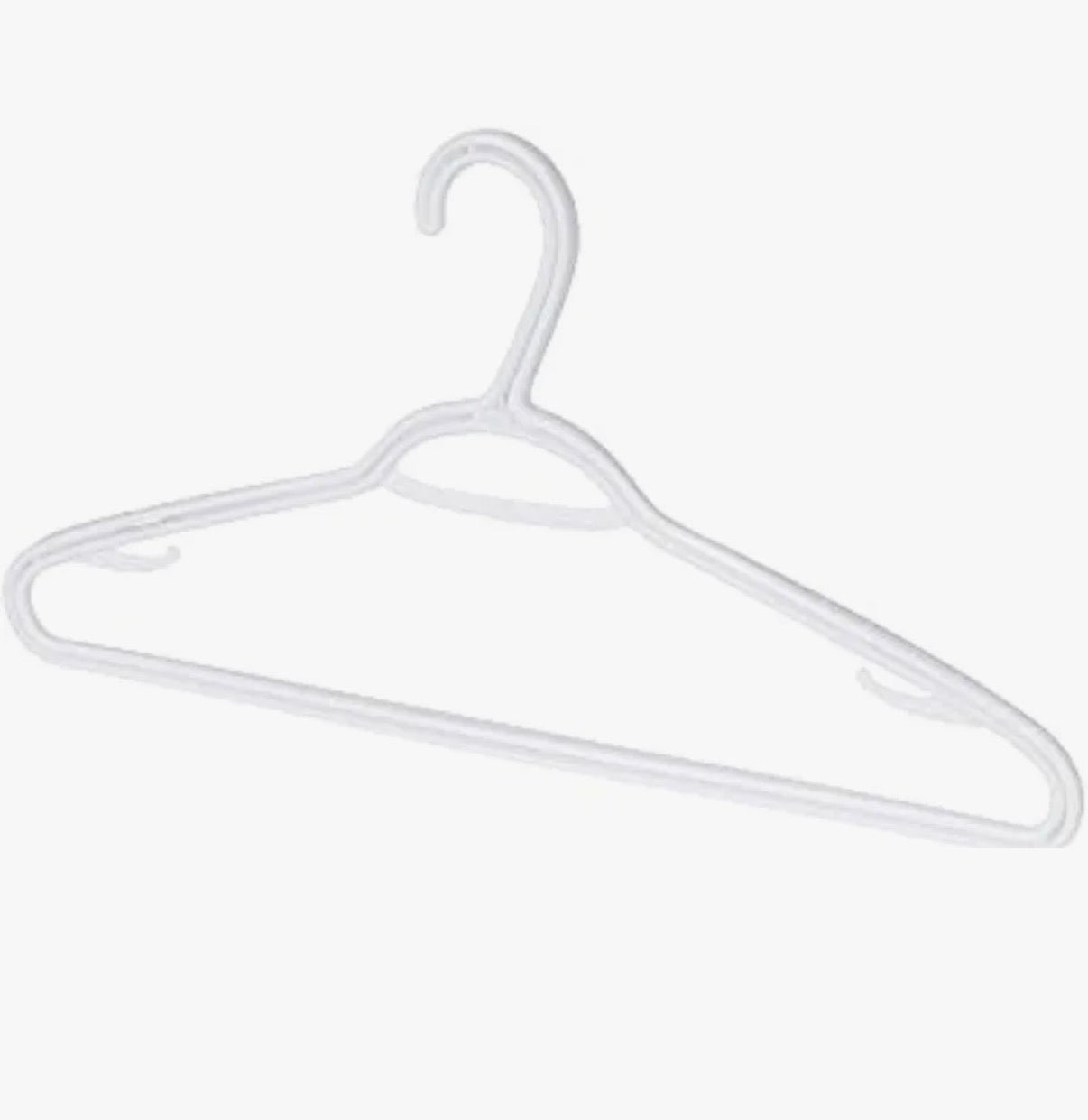 Set of 90 slim neat freak white plastic clothes hangers