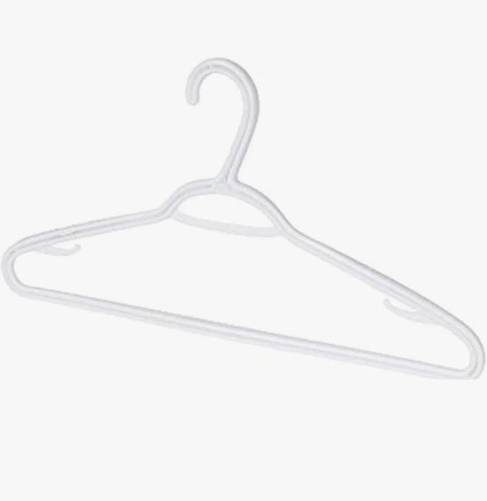Set of 90 slim neat freak white plastic clothes hangers