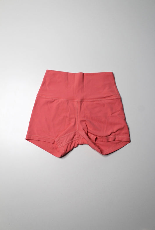 Lululemon raspberry cream ‘align’ shorts, size 6 (4”)