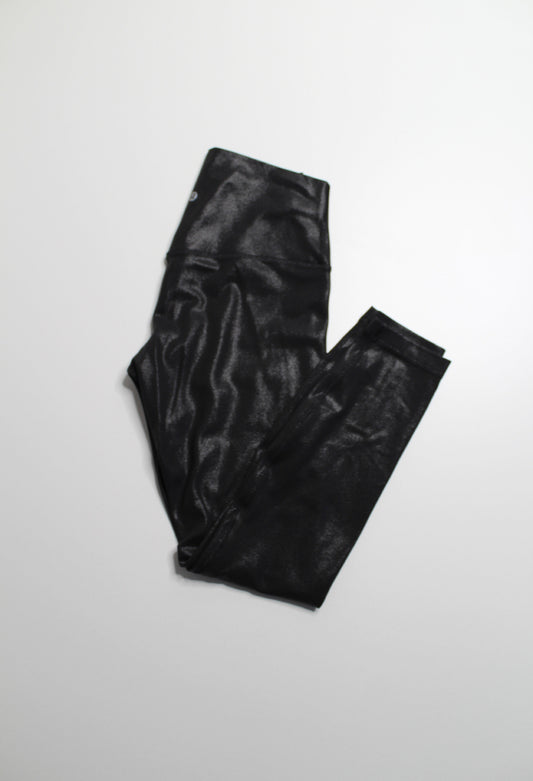 Lululemon radiate foil print black ‘align’ high rise pant, size 8 *shine (sale: was $58)