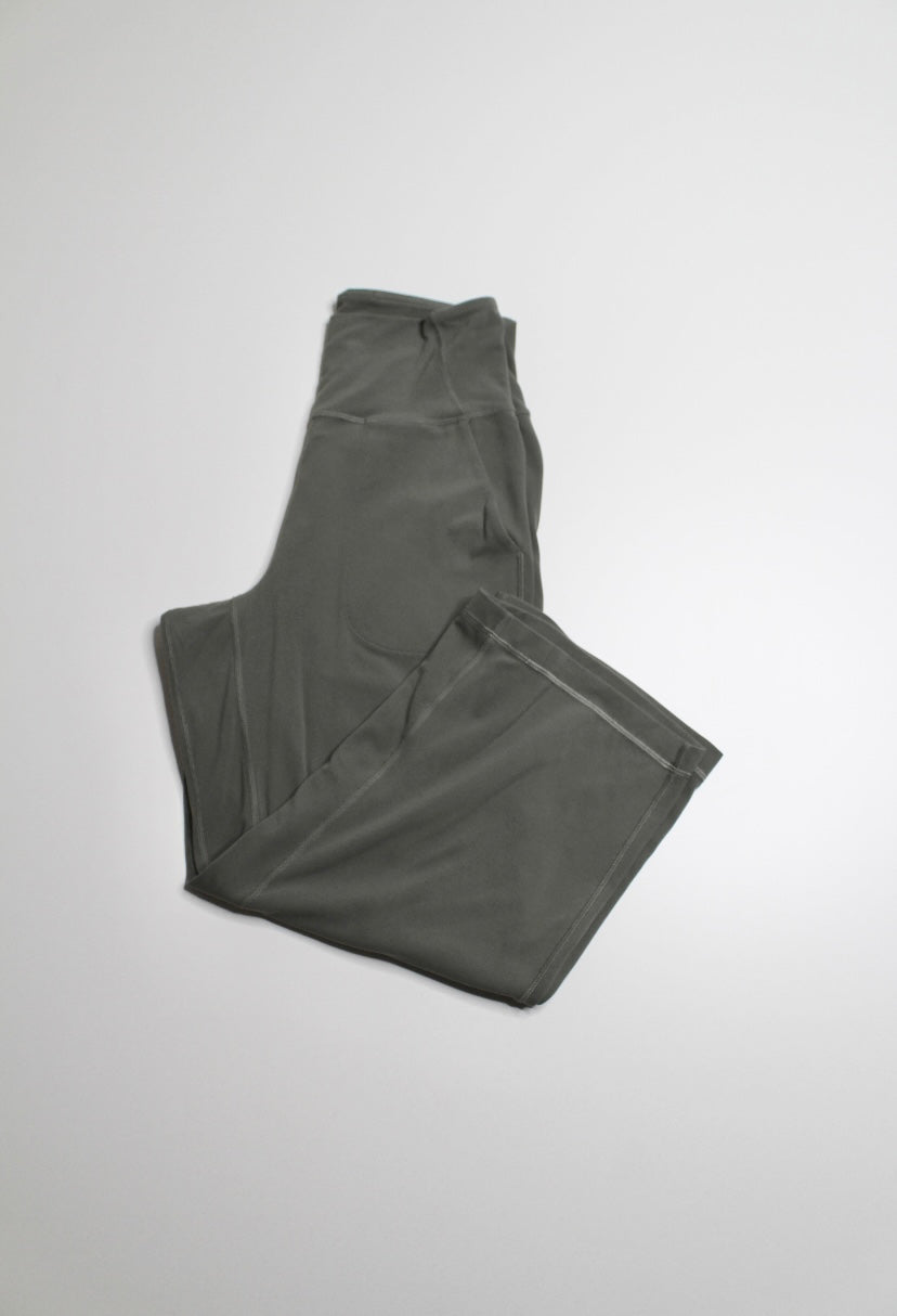 Lululemon grey sage ‘align’ wide leg crop, size 6 (23") (price reduced: was $48)