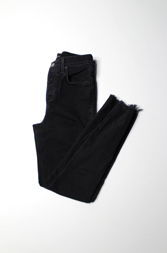 Aritzia Denim Forum black wash ‘Yoko’ high rise slim, size 26