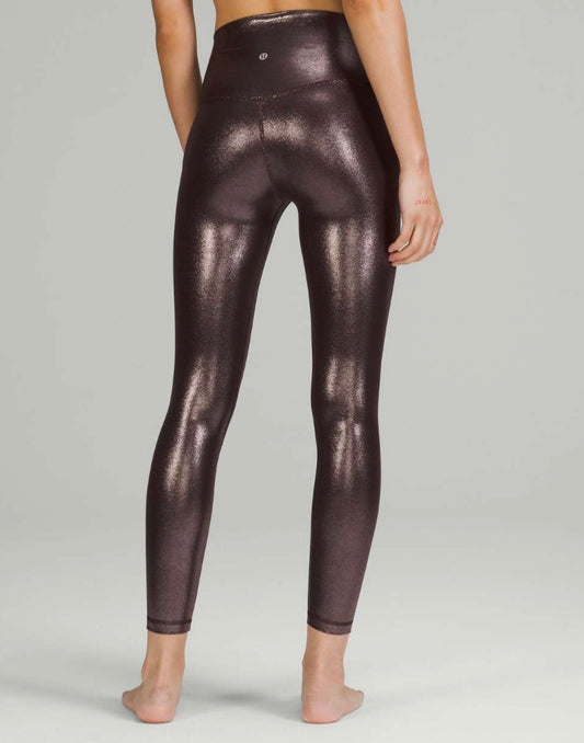 Lululemon radiate foil print french press ‘align’ leggings, size 4 (25”)