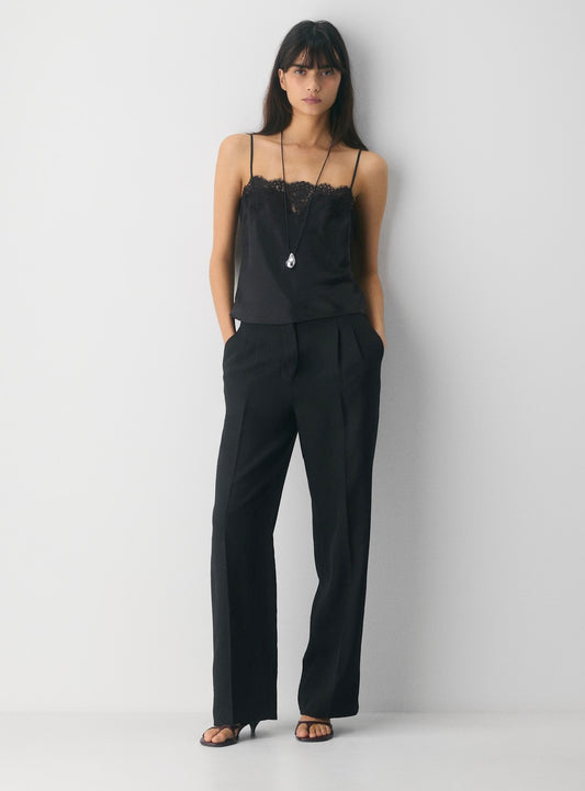 Aritzia Wilfred black 'effortless' pant, size 8 short (full length) 30” inseam *new with tags