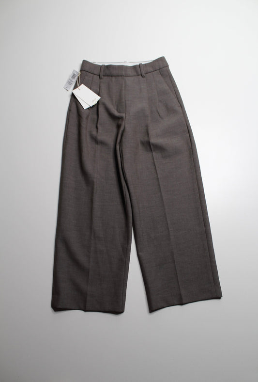 Aritzia Wilfred heathered turner taupe 'effortless' cropped pant, size 2 *new with tags